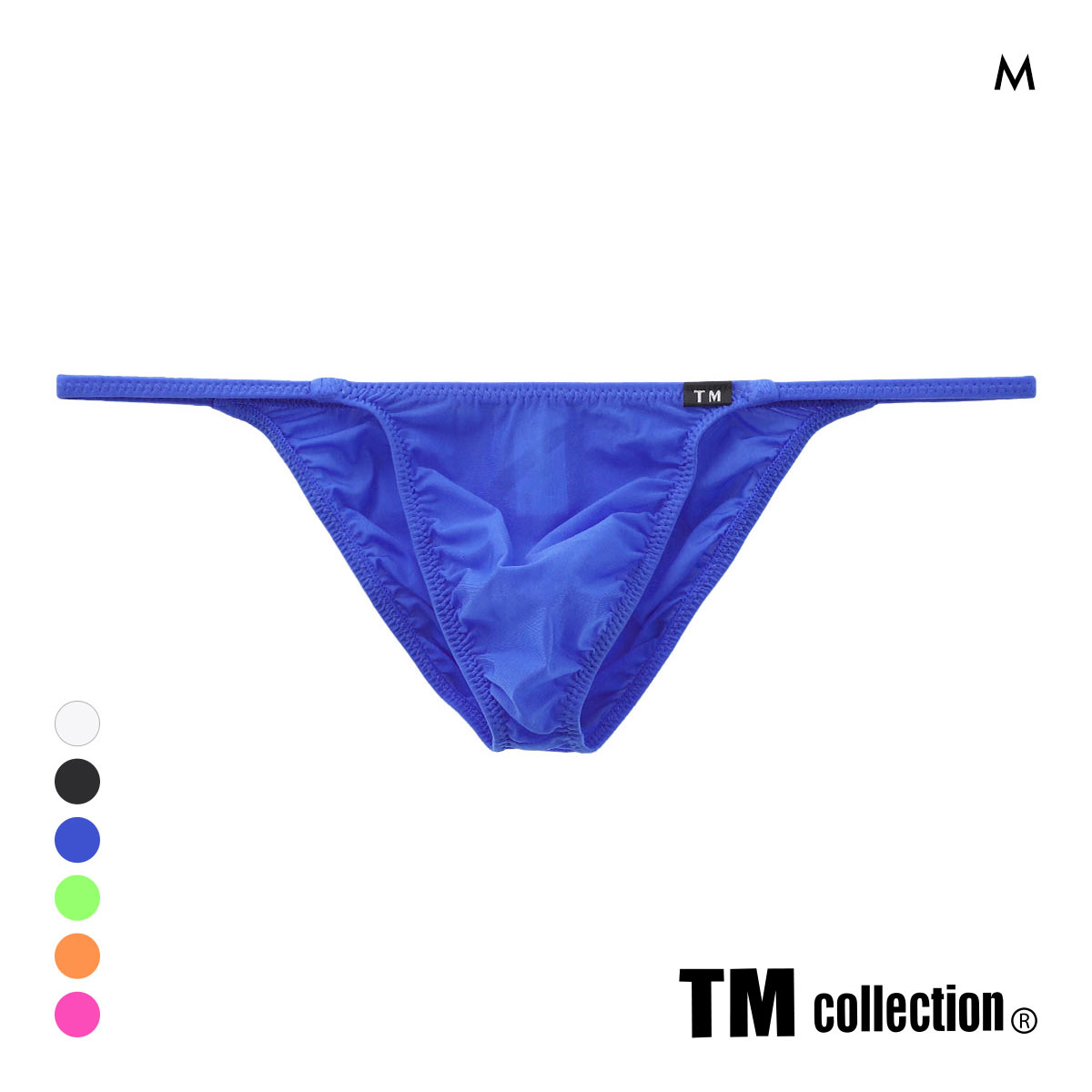 ティーエム コレクション メンズ ビキニ ClearSkin サイドストリング ハーフバック M TM collection(BU-ブルー-M)