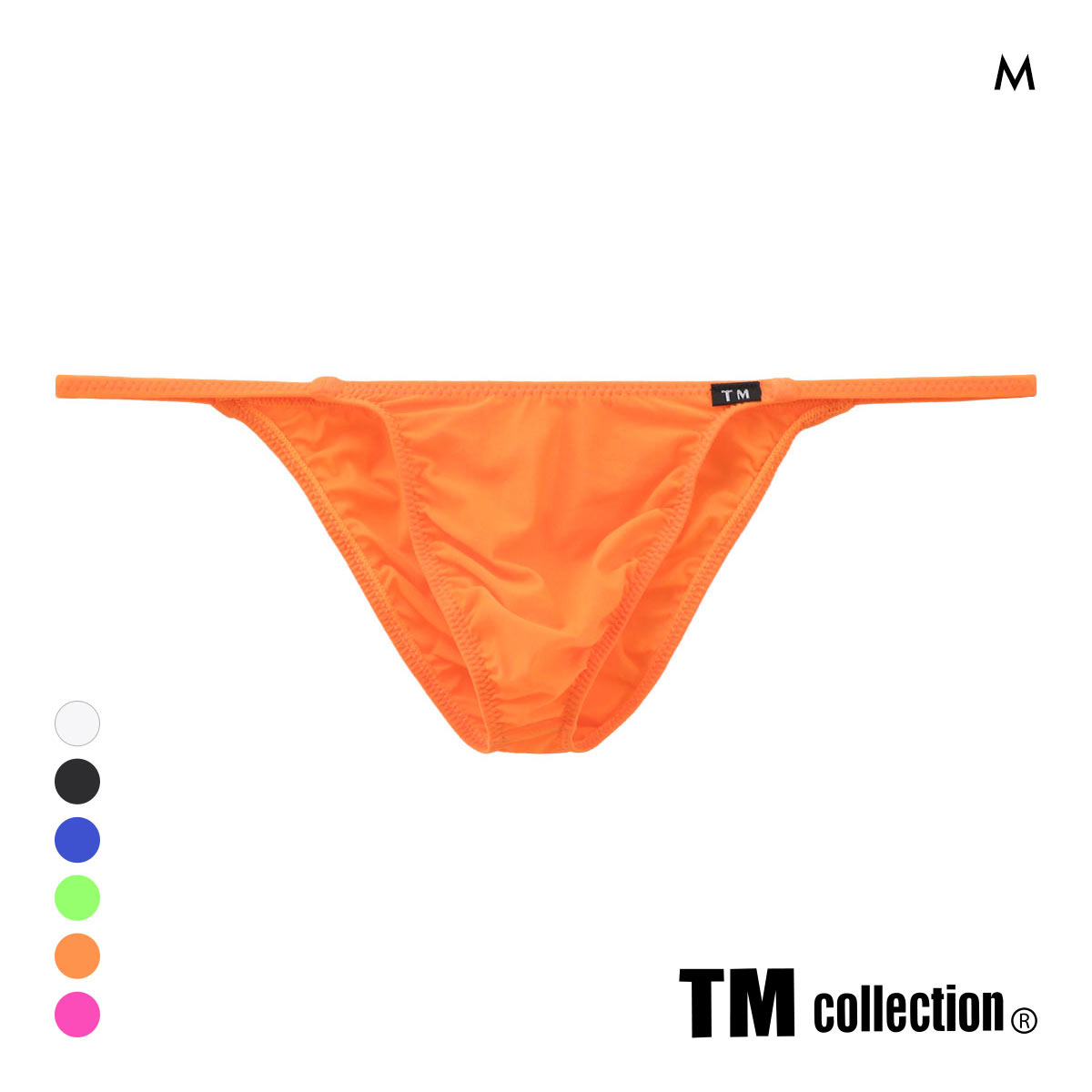 ティーエム コレクション メンズ ビキニ ClearSkin サイドストリング ハーフバック M TM collection(OR-オレンジ-M)