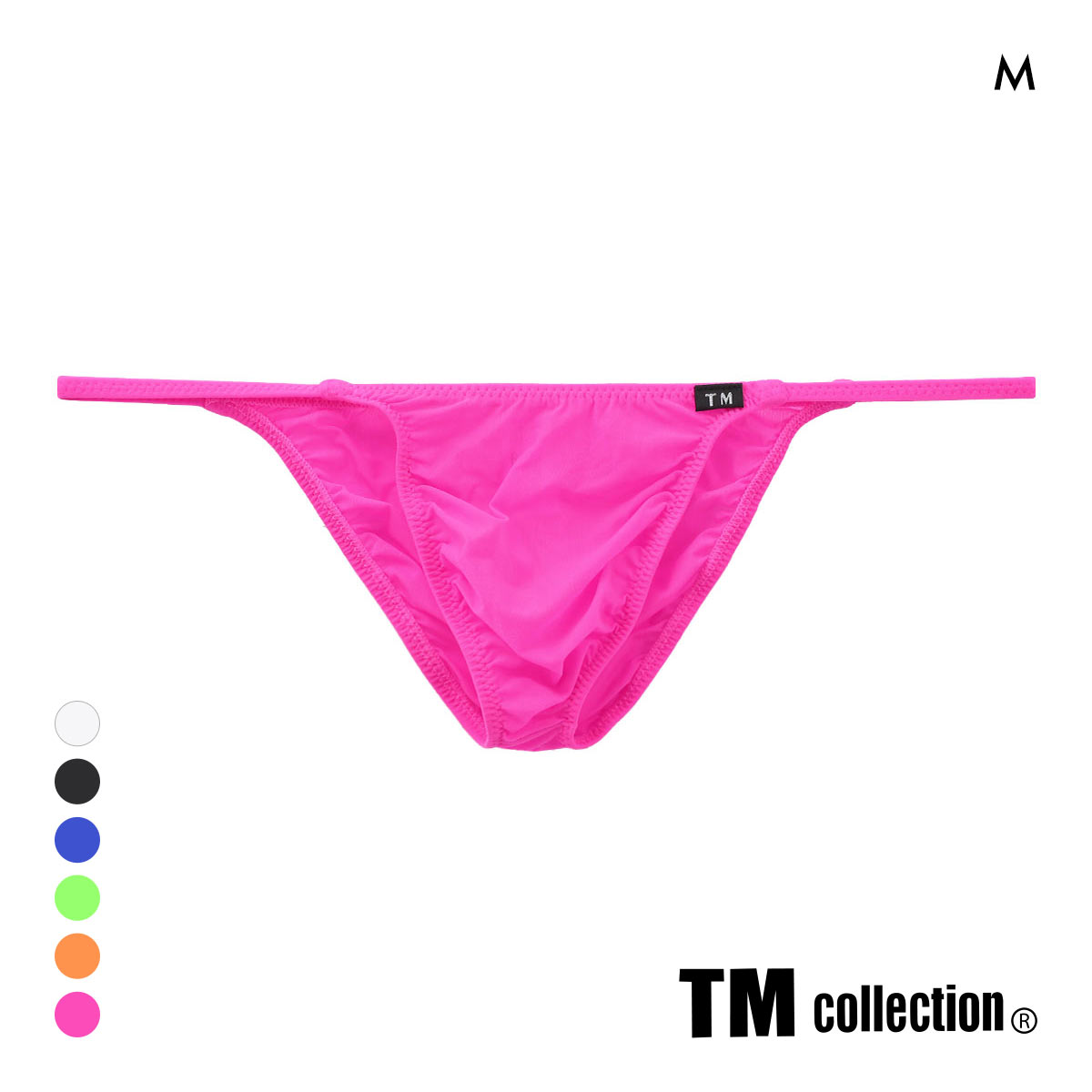 ティーエム コレクション メンズ ビキニ ClearSkin サイドストリング ハーフバック M TM collection(PI-ピンク-M)