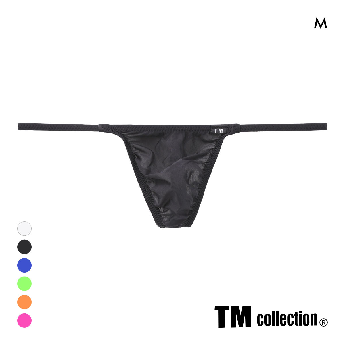 ティーエム コレクション メンズ ビキニ ClearSkin サイドストリングTバック M TM collection(BK-ブラック-M)