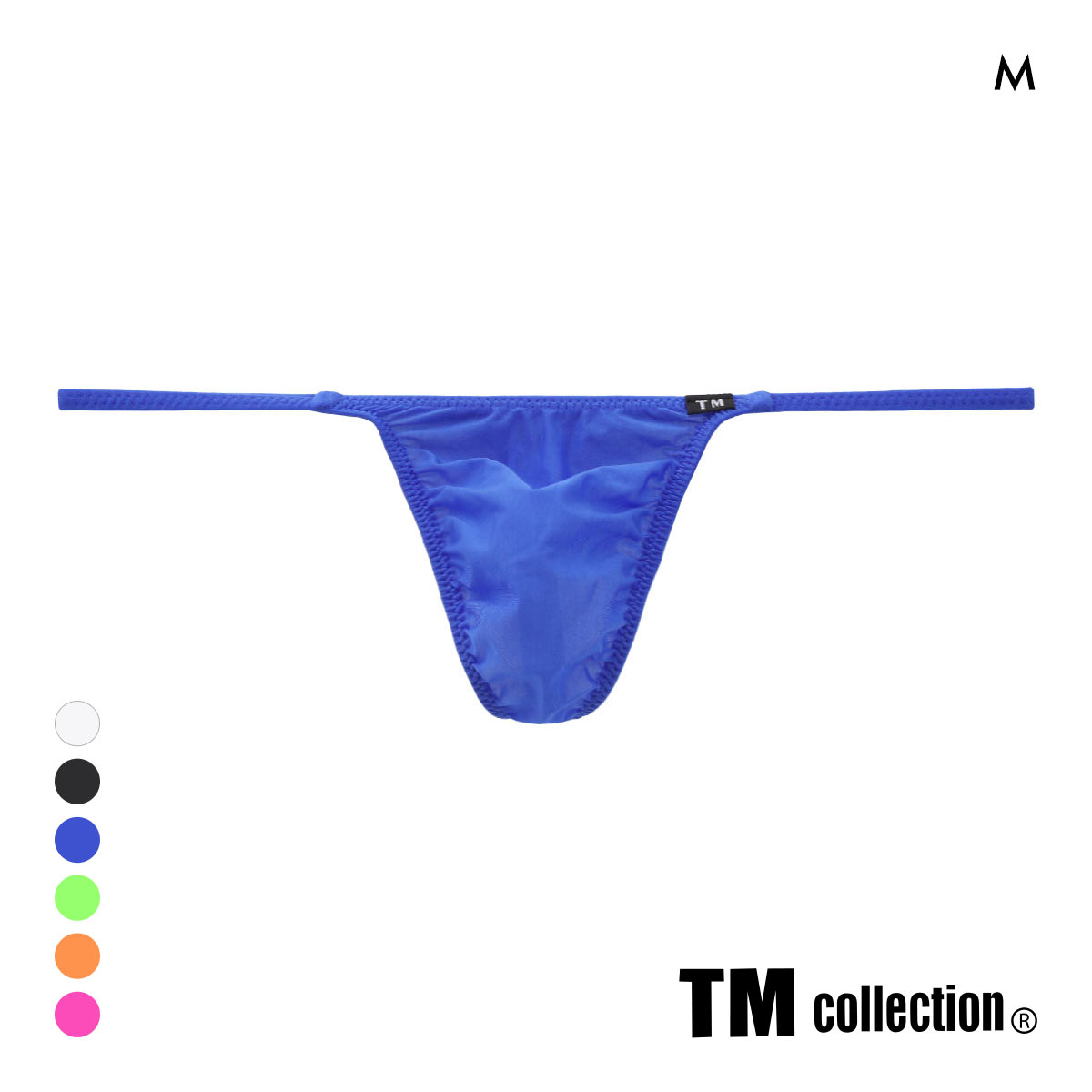 ティーエム コレクション メンズ ビキニ ClearSkin サイドストリングTバック M TM collection(BU-ブルー-M)