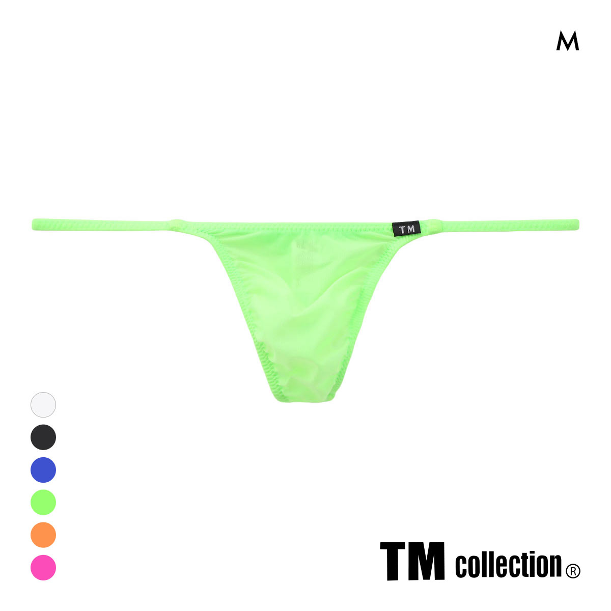 ティーエム コレクション メンズ ビキニ ClearSkin サイドストリングTバック M TM collection(GR-グリーン-M)