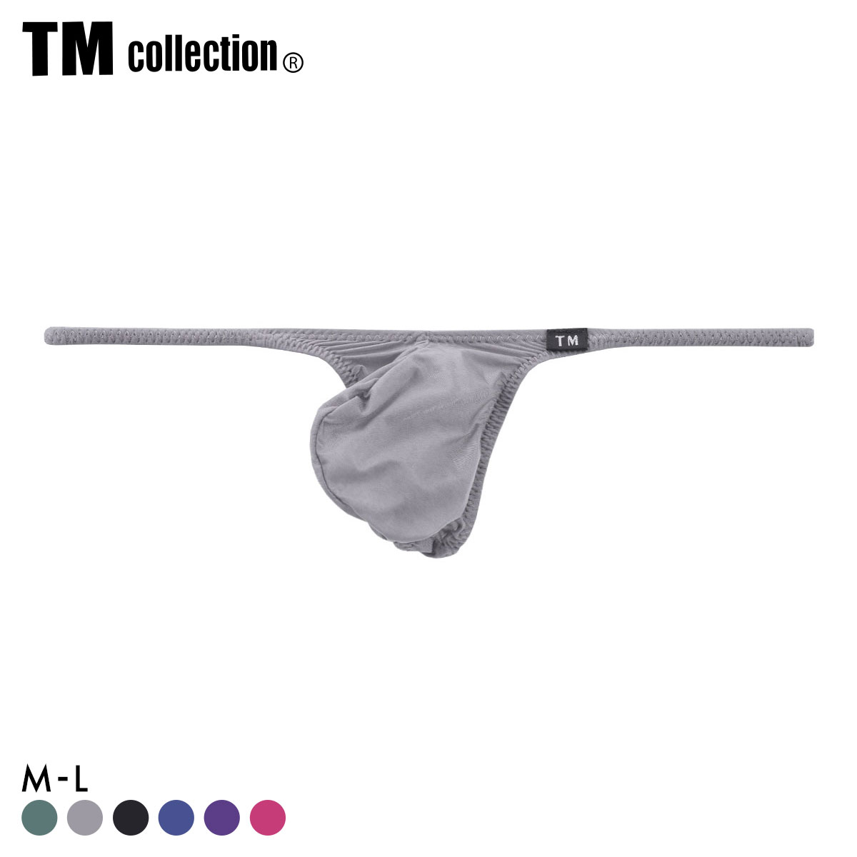 ティーエム コレクション Clearskin もっこりシャープ upward TB Tバック ビキニ メンズ TM collection(GY-グレー-M)