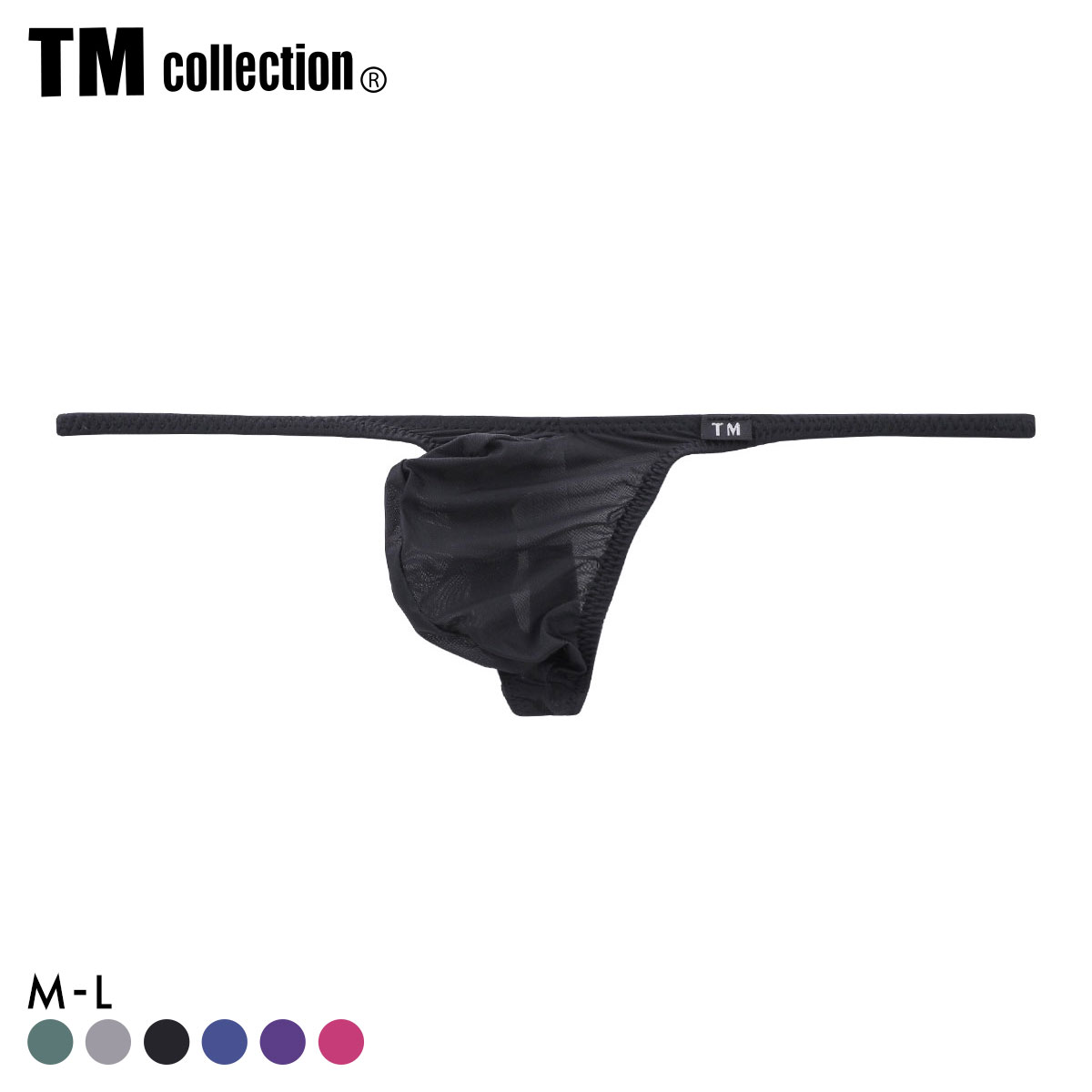 ティーエム コレクション Clearskin もっこりシャープ upward TB Tバック ビキニ メンズ TM collection(BK-ブラック-M)