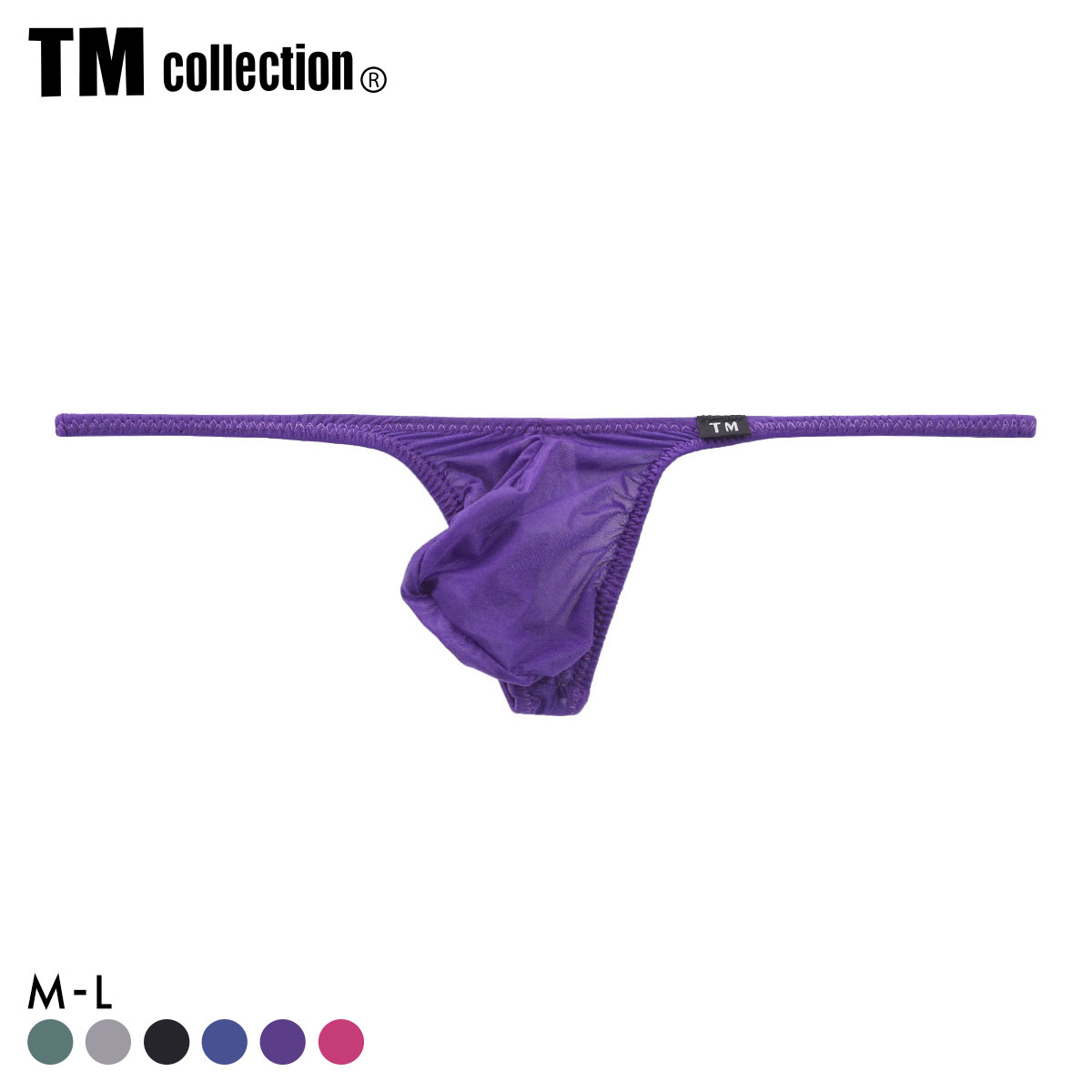 ティーエム コレクション Clearskin もっこりシャープ upward TB Tバック ビキニ メンズ TM collection(PU-パープル-M)