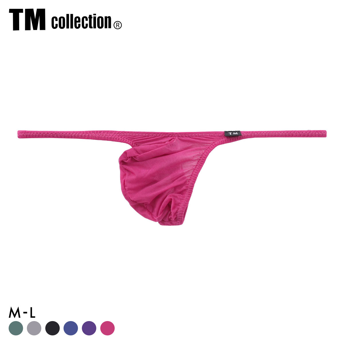 ティーエム コレクション Clearskin もっこりシャープ upward TB Tバック ビキニ メンズ TM collection(WI-ワイン-M)