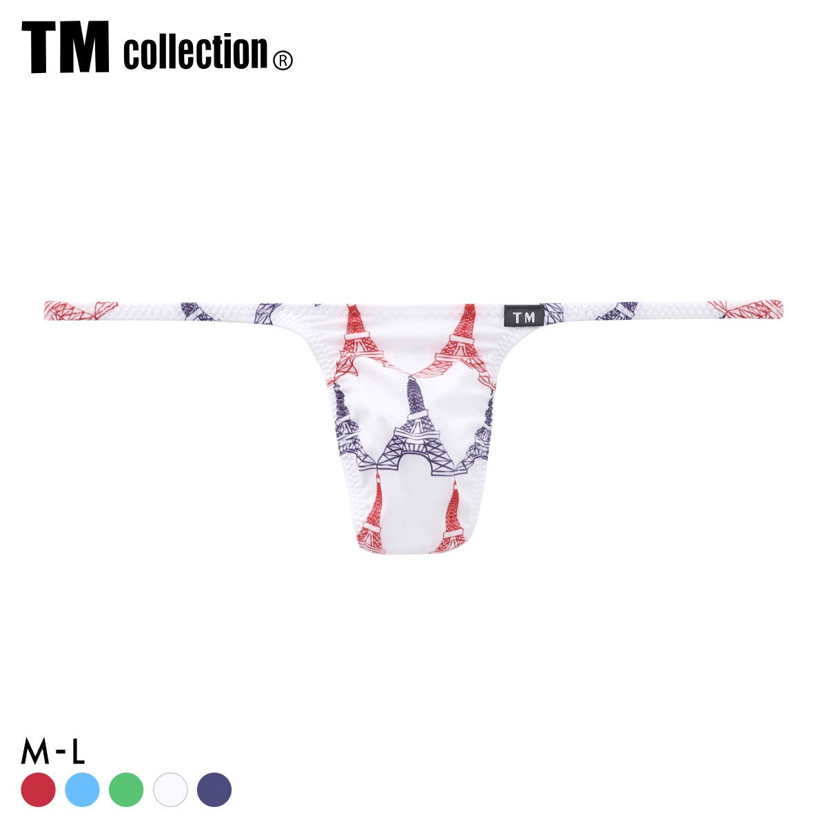 ティーエム コレクション N-3 National Flag ハギナシシャープ Tバック ビキニ メンズ TM collection(WH-ホワイト-M)