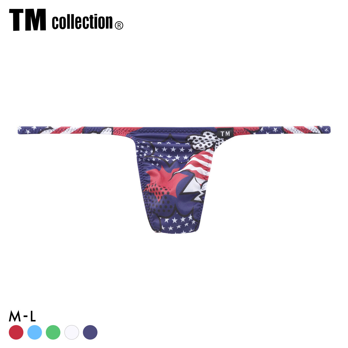 ティーエム コレクション N-3 National Flag ハギナシシャープ Tバック ビキニ メンズ TM collection(NV-ネイビー-M)