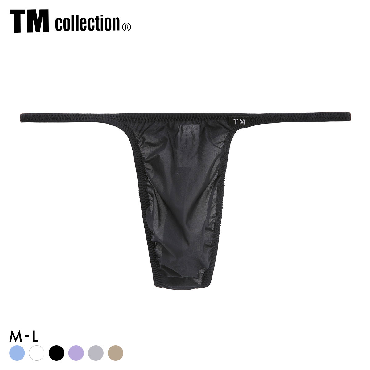 ティーエム コレクション Clearskin ハギナシシャープ Comfort TB Tバック ビキニ メンズ TM collection(BK-ブラック-M)