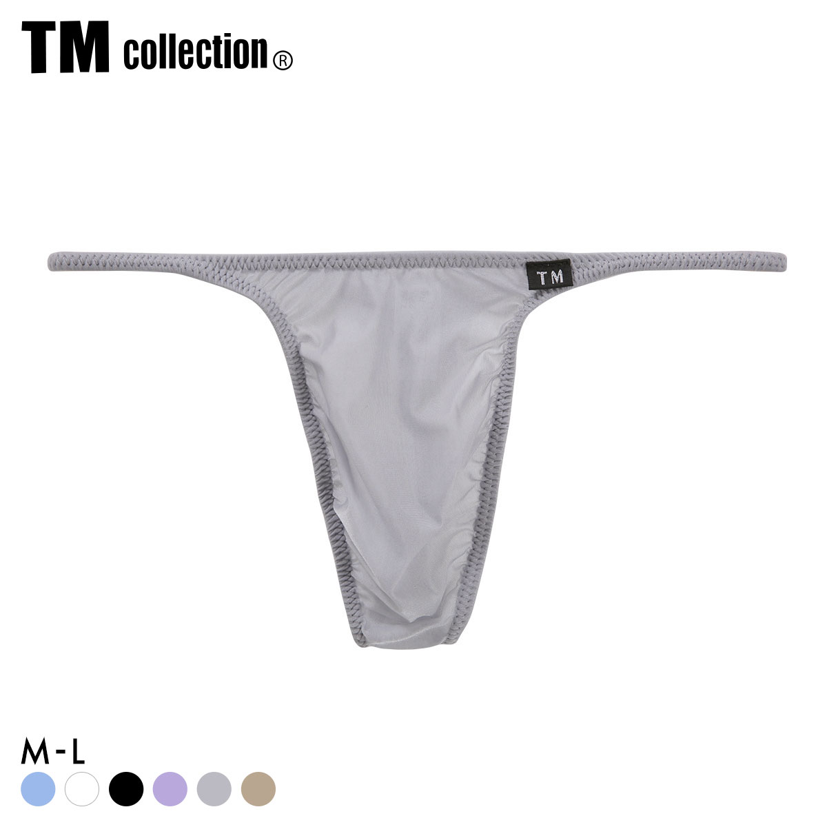 ティーエム コレクション Clearskin ハギナシシャープ Comfort TB Tバック ビキニ メンズ TM collection(GY-グレー-M)