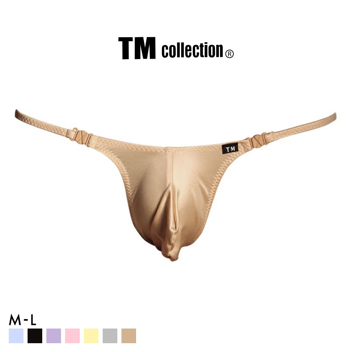 ティーエム コレクション YKS クローバーホック付き もっこりシャープ TB Tバック ビキニ メンズ TM collection(CP-シャンパン-M)