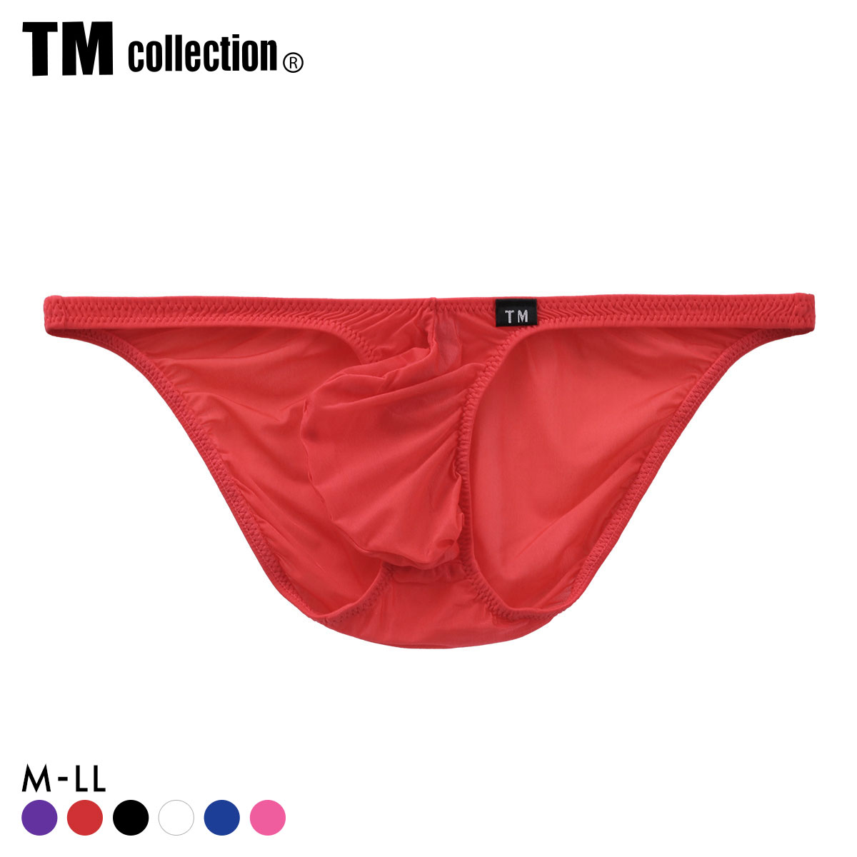 ティーエム コレクション Clearskin ハイレグモッコリ FB フルバック ビキニ メンズ TM collection(RE-レッド-M)