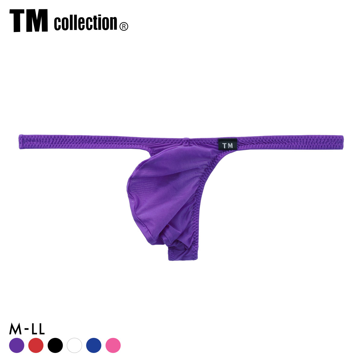 ティーエム コレクション Clearskin ハイレグモッコリ TB Tバック ビキニ メンズ TM collection(PU-パープル-M)