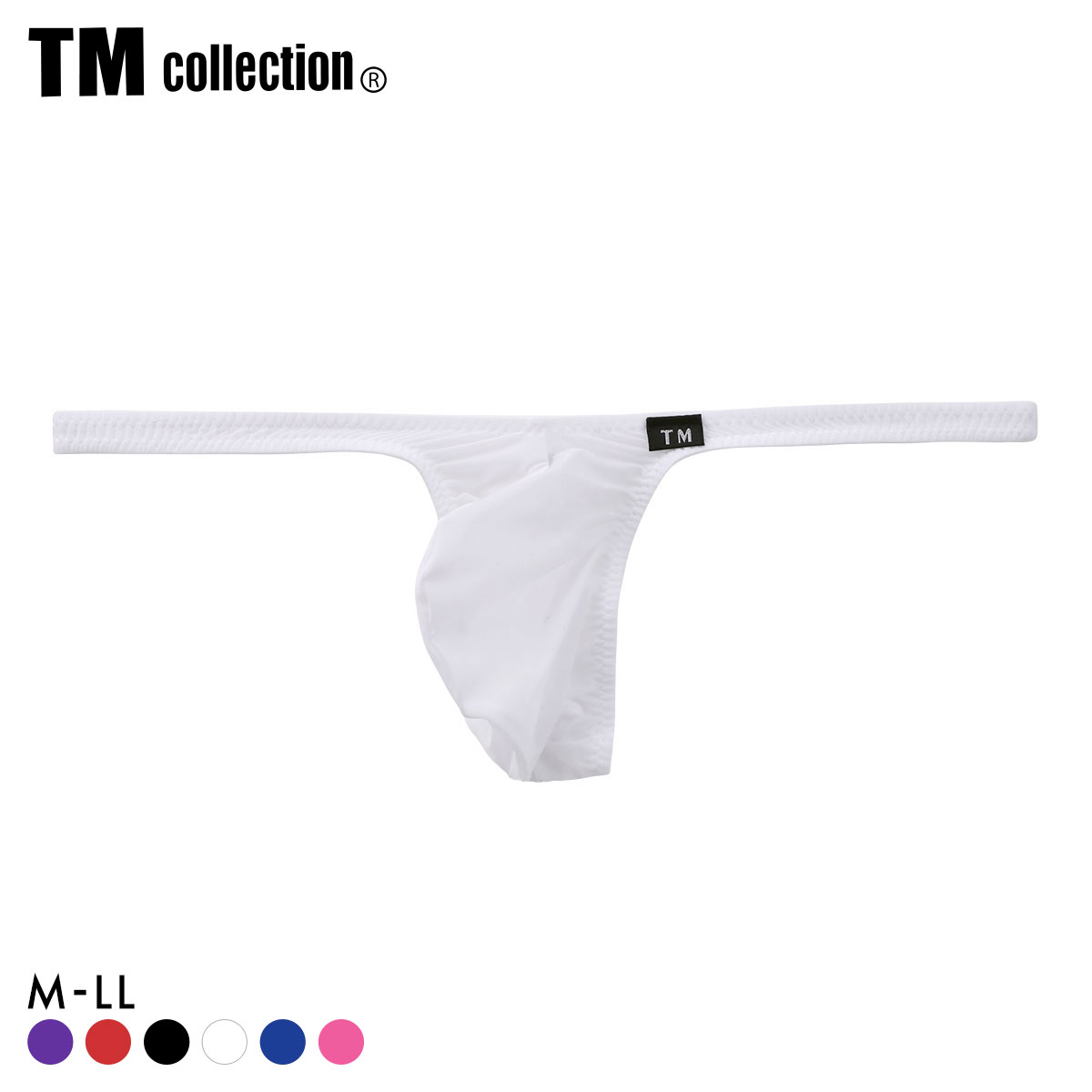 ティーエム コレクション Clearskin ハイレグモッコリ TB Tバック ビキニ メンズ TM collection(WH-ホワイト-M)