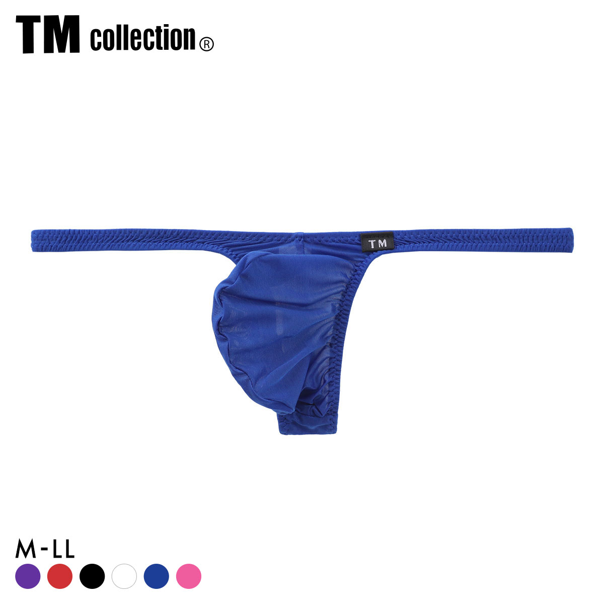 ティーエム コレクション Clearskin ハイレグモッコリ TB Tバック ビキニ メンズ TM collection(BU-ブルー-M)