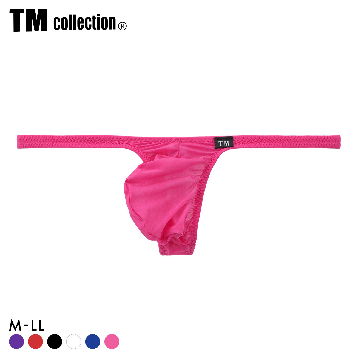 ティーエム コレクション Clearskin ハイレグモッコリ TB Tバック ビキニ メンズ TM collection(PI-ピンク-M)
