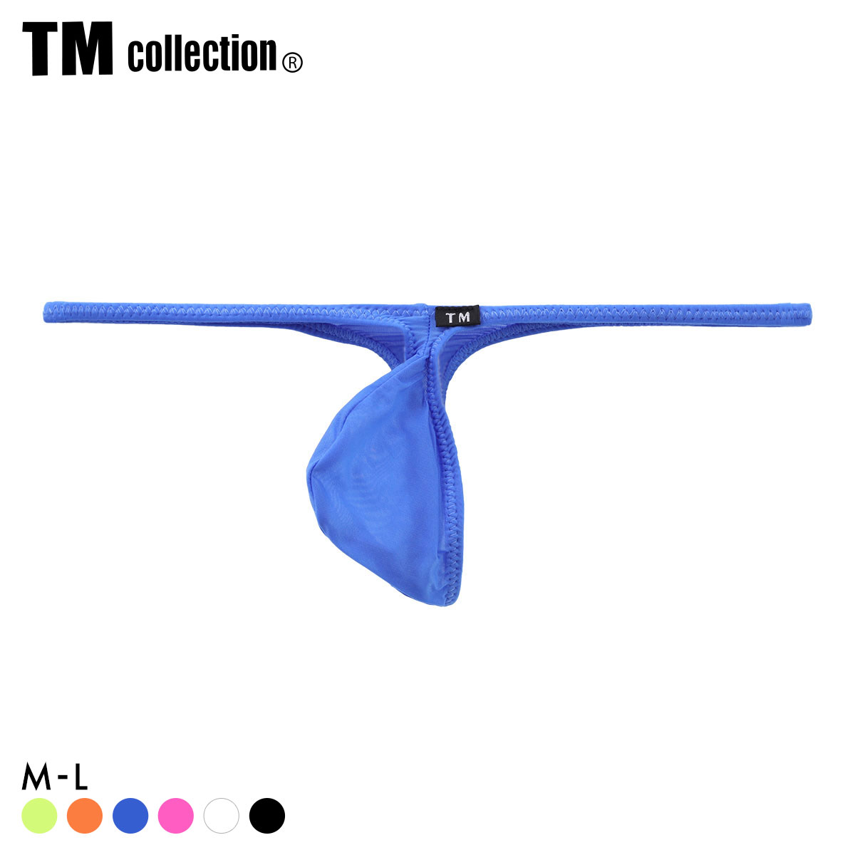 ティーエム コレクション Clearskin もっこりヒョウタン ハイレグシャープ TB Tバック ビキニ メンズ TM collection(BU-ブルー-M)