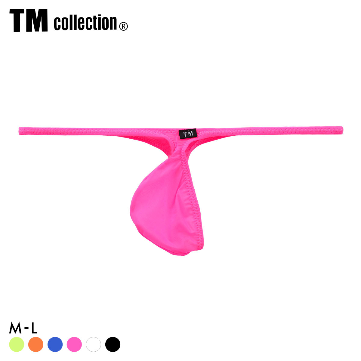 ティーエム コレクション Clearskin もっこりヒョウタン ハイレグシャープ TB Tバック ビキニ メンズ TM collection(PI-ピンク-M)