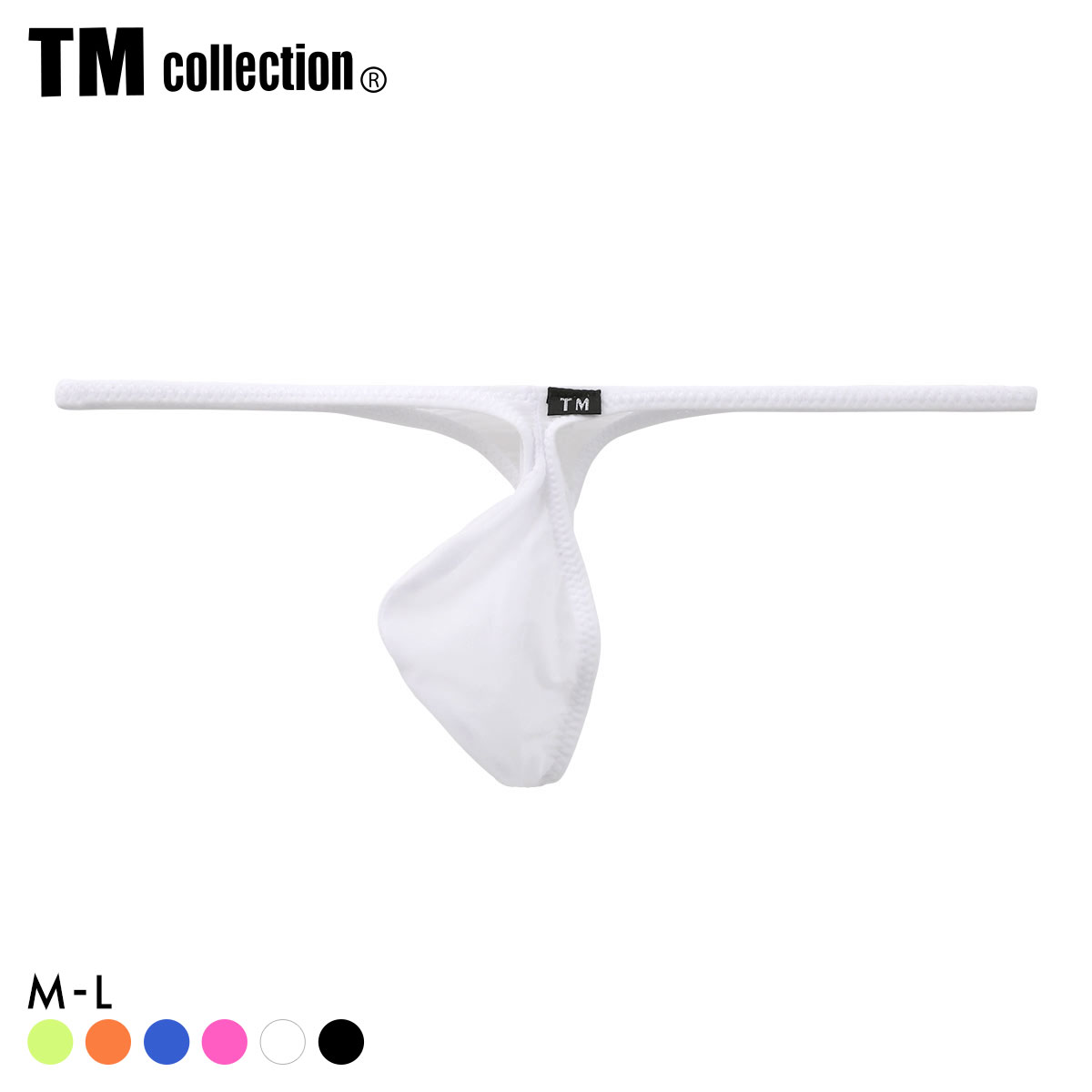 ティーエム コレクション Clearskin もっこりヒョウタン ハイレグシャープ TB Tバック ビキニ メンズ TM collection(WH-ホワイト-M)