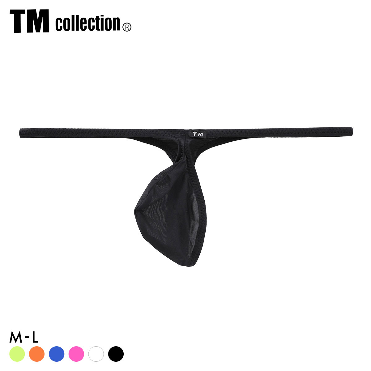 ティーエム コレクション Clearskin もっこりヒョウタン ハイレグシャープ TB Tバック ビキニ メンズ TM collection(BK-ブラック-M)