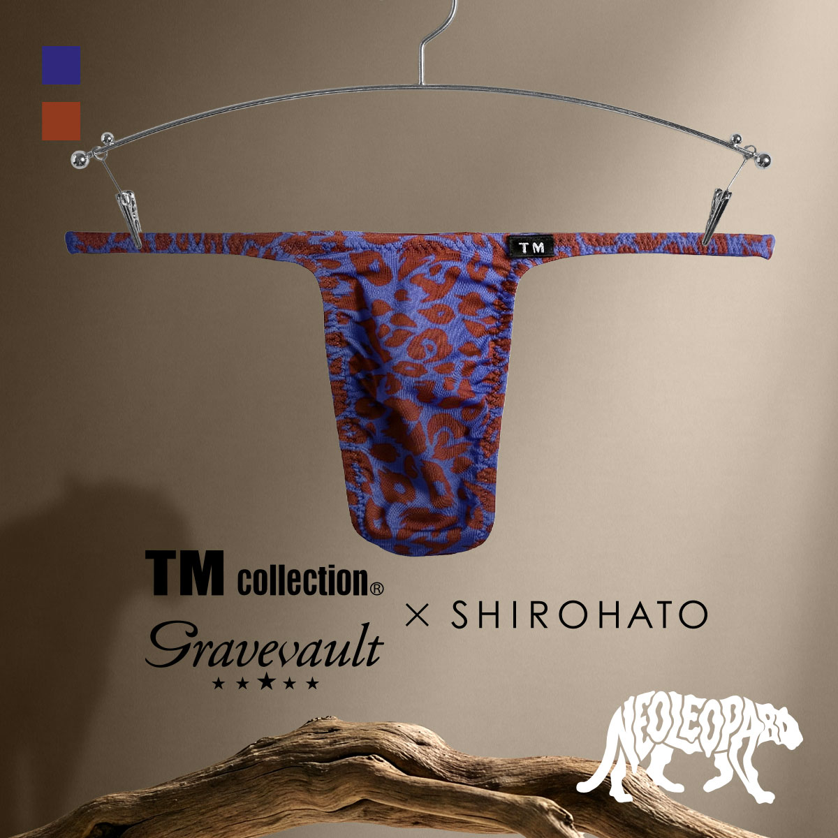 ティーエムコレクション TM collection×Gravevault×SHIROHATO トリプルコラボ NEO LEOPARD ハギ無しシャープ Tバック ビキニ(BUR-バーガンディ-M)