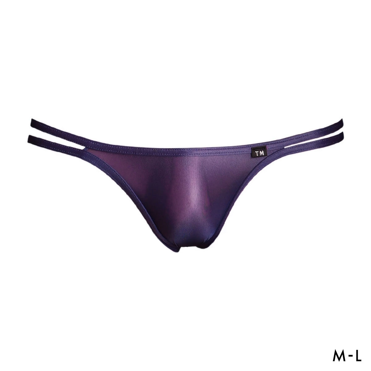 ティーエム コレクション Clearskin ハギナシ W STRING HB ハーフバック ビキニ メンズ TM collection 日本製(PU-パープル-M)