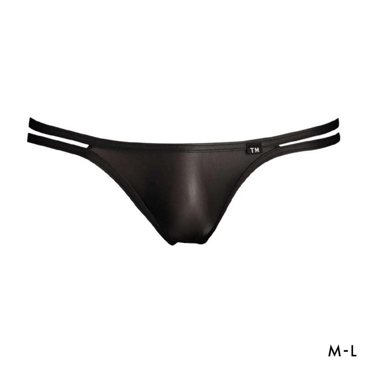 ティーエム コレクション Clearskin ハギナシ W STRING TB Tバック ビキニ メンズ TM collection 日本製(BK-ブラック-M)