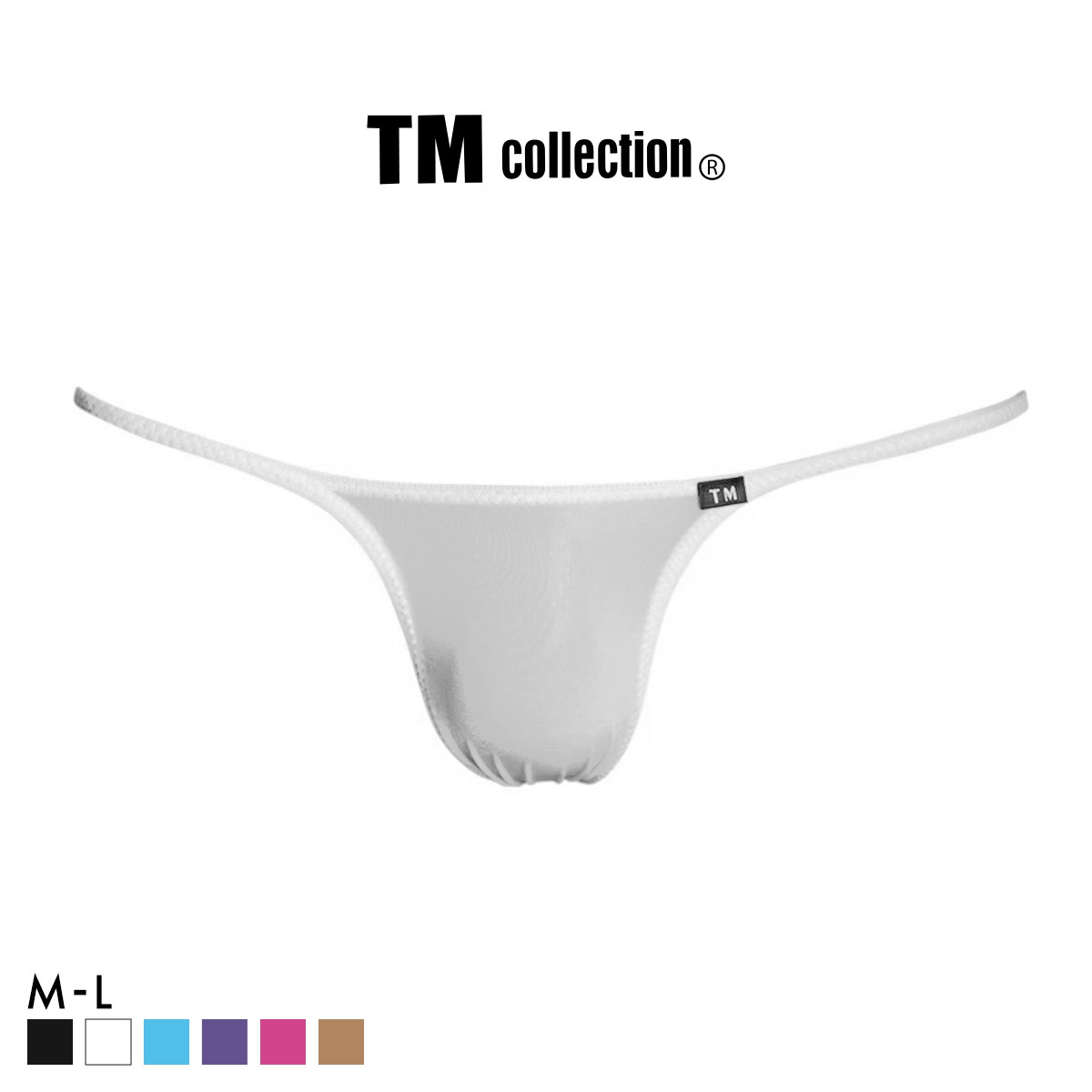 ティーエム コレクション SMK ハギナシシャープ TB highrise Tバック ビキニ メンズ TM collection(WH-ホワイト-M)