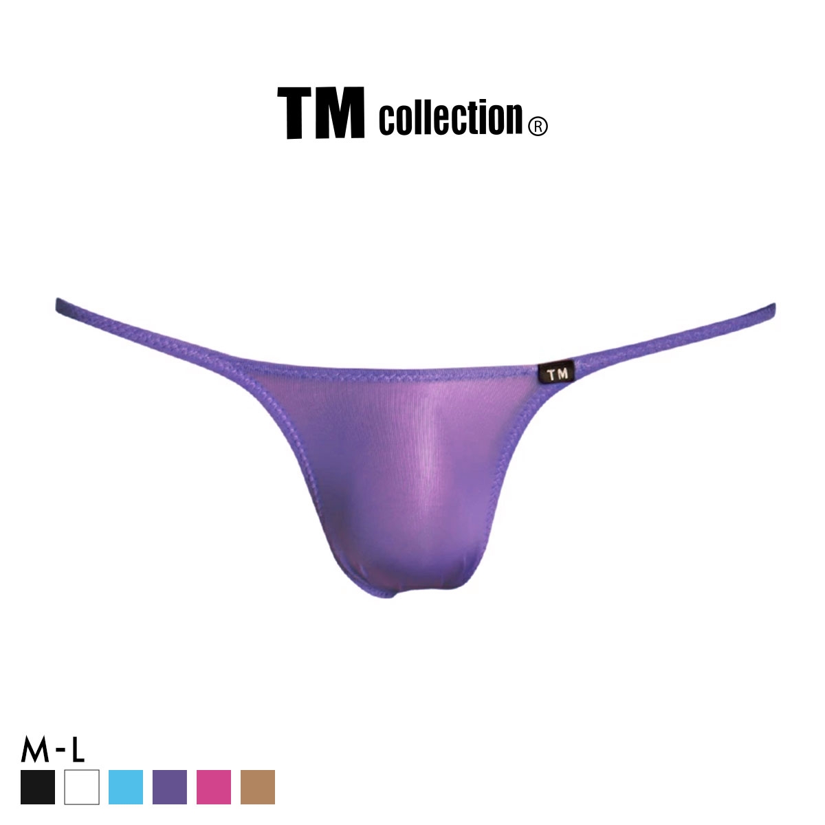 ティーエム コレクション SMK ハギナシシャープ TB highrise Tバック ビキニ メンズ TM collection(PU-パープル-M)