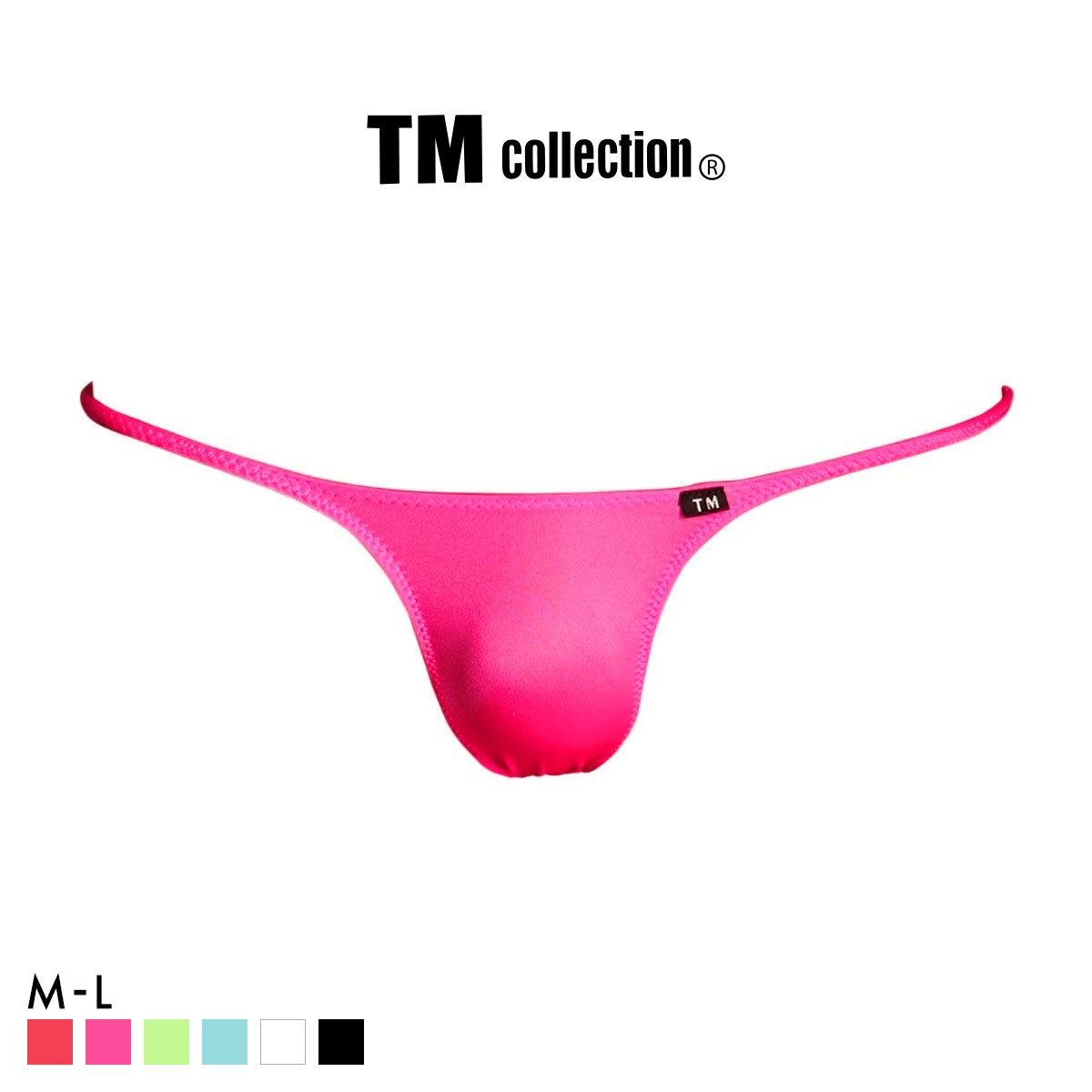 ティーエム コレクション Shinysmooth ハギナシシャープ TB Tバック ビキニ メンズ TM collection 日本製(PI-ピンク-M)