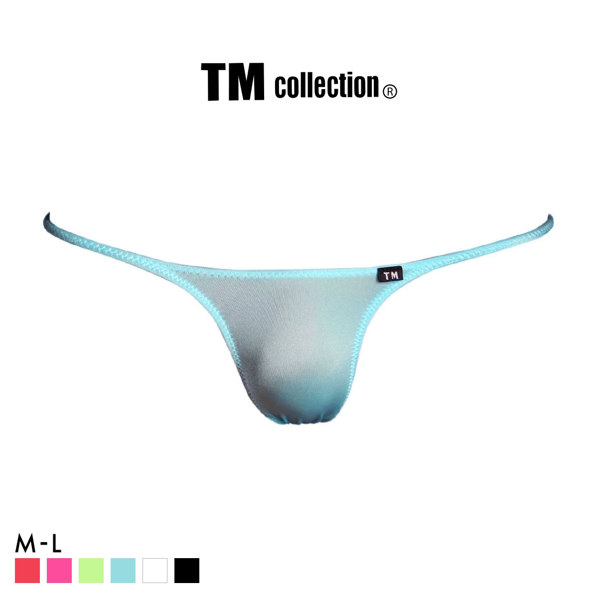 ティーエム コレクション Shinysmooth ハギナシシャープ TB Tバック ビキニ メンズ TM collection 日本製(SX-サックス-M)