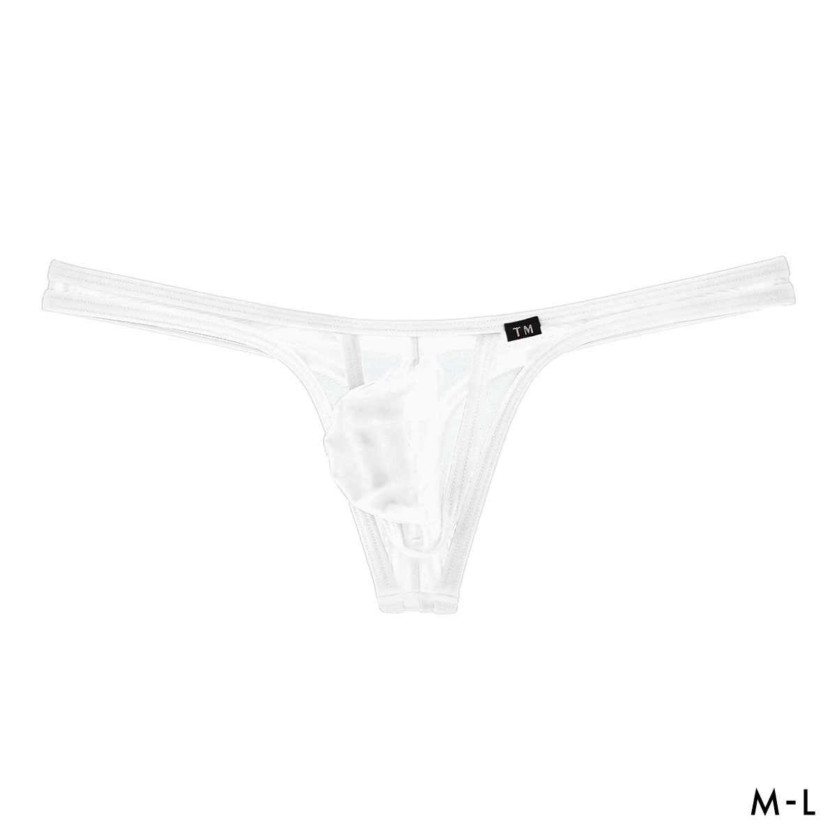 ティーエム コレクション Clearskin カップぷっくり TB Tバック ビキニ メンズ TM collection(WH-ホワイト-M)