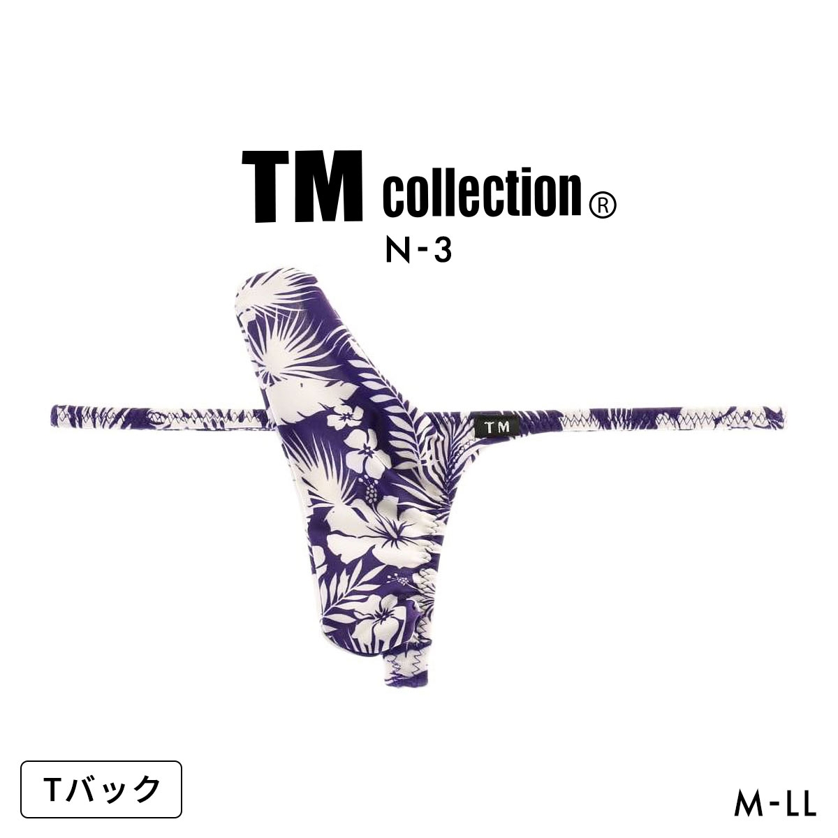 ティーエム コレクション N-3 Variety of patterns JUST IMPACT HORN TB BIKINI Tバック メンズ 大きいサイズ TM collection(FLO-花-M)