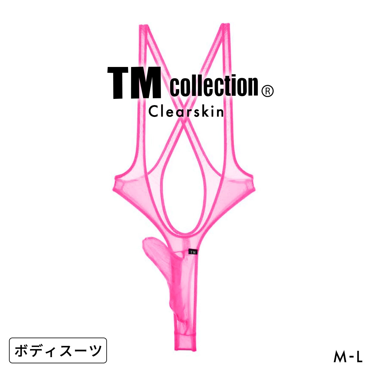 ティーエム コレクション Clearskin Super Sexy JUST IMPACT HORN Cross Bodysuits ボディスーツ メンズ TM collection 日本製(PI-ピンク-M)