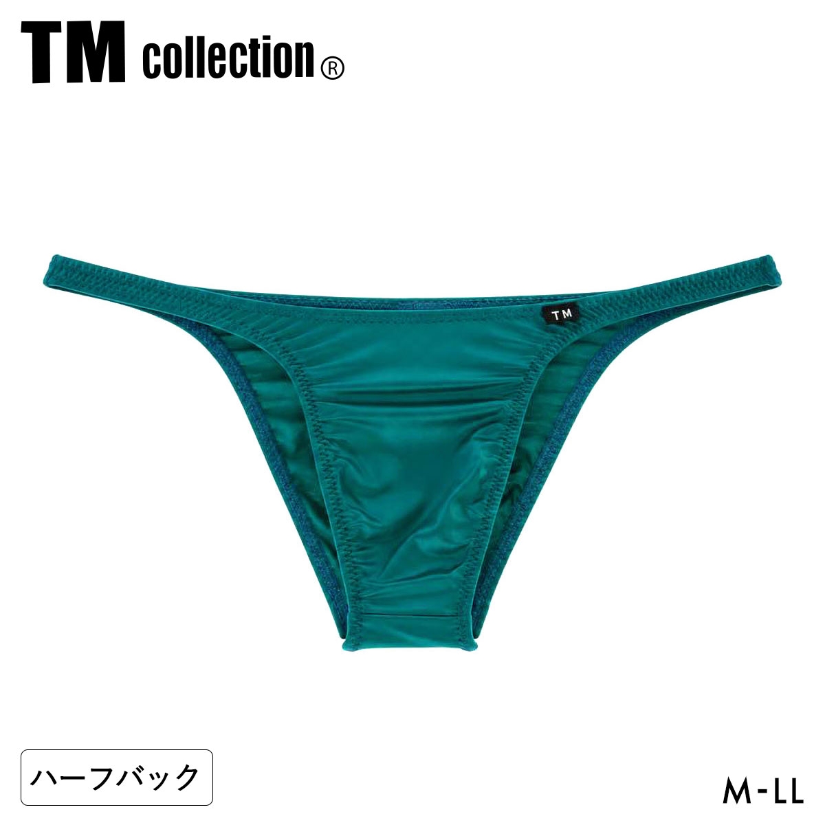 ティーエム コレクション YKS 定番スタイル ハイレグ HB ハーフバック ビキニ TM collection メンズ 日本製(GR-グリーン-M)
