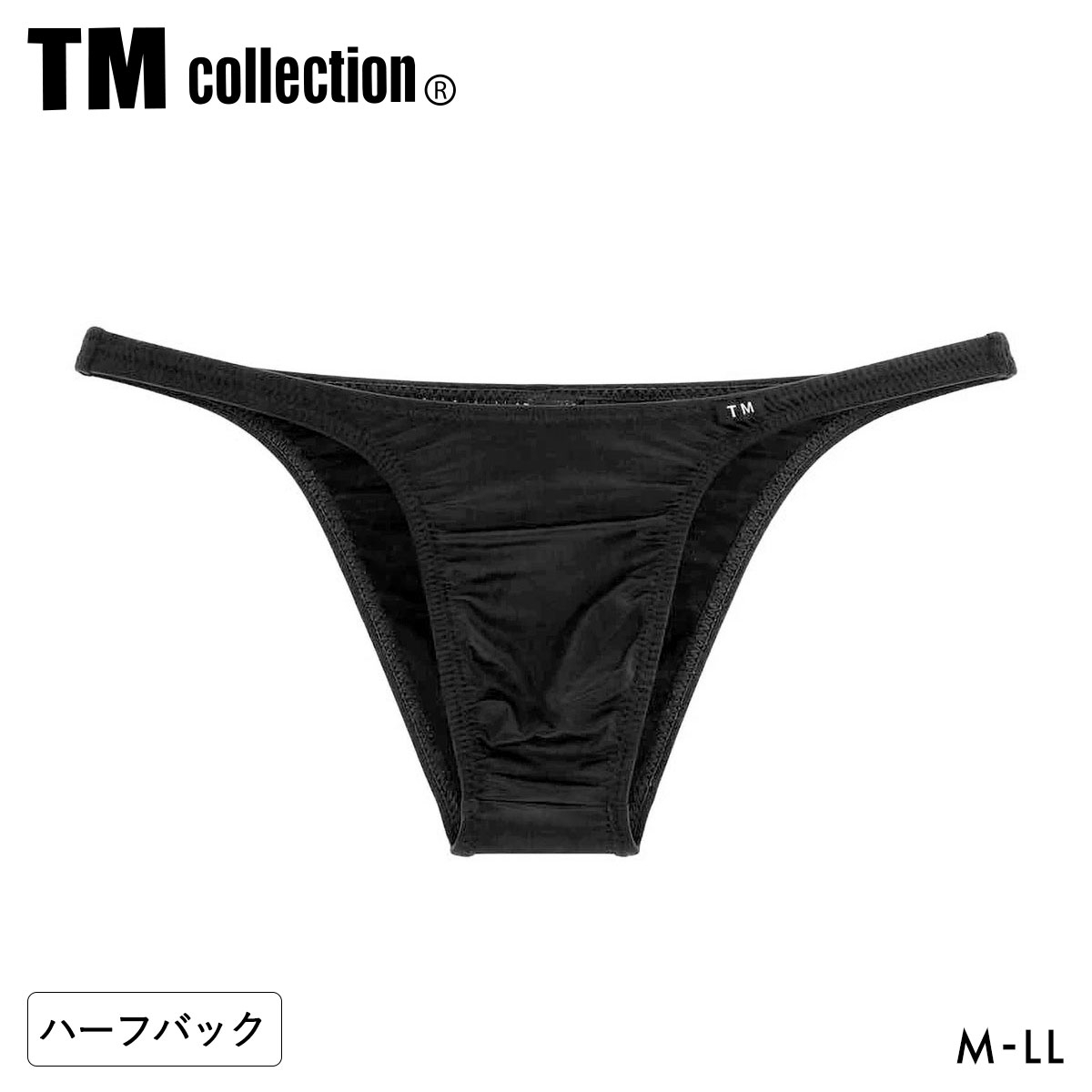 ティーエム コレクション YKS 定番スタイル ハイレグ HB ハーフバック ビキニ TM collection メンズ 日本製(BK-ブラック-M)