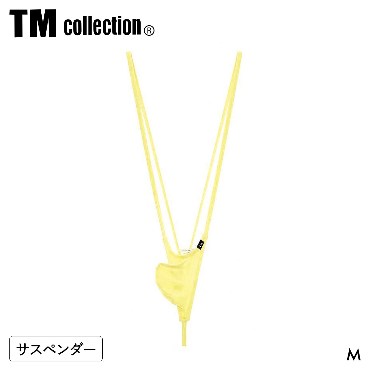 ティーエム コレクション YKS もっこりシャープ Suspenders G-string メンズ TM collection 日本製(YE-イエロー-M)