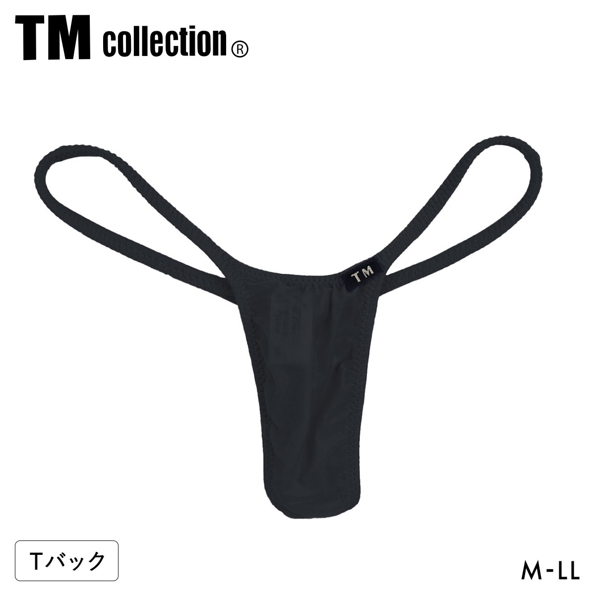 ティーエム コレクション Clearskin ハギナシシャープ low-rise TB Tバック メンズ TM collection 日本製(BK-ブラック-M)