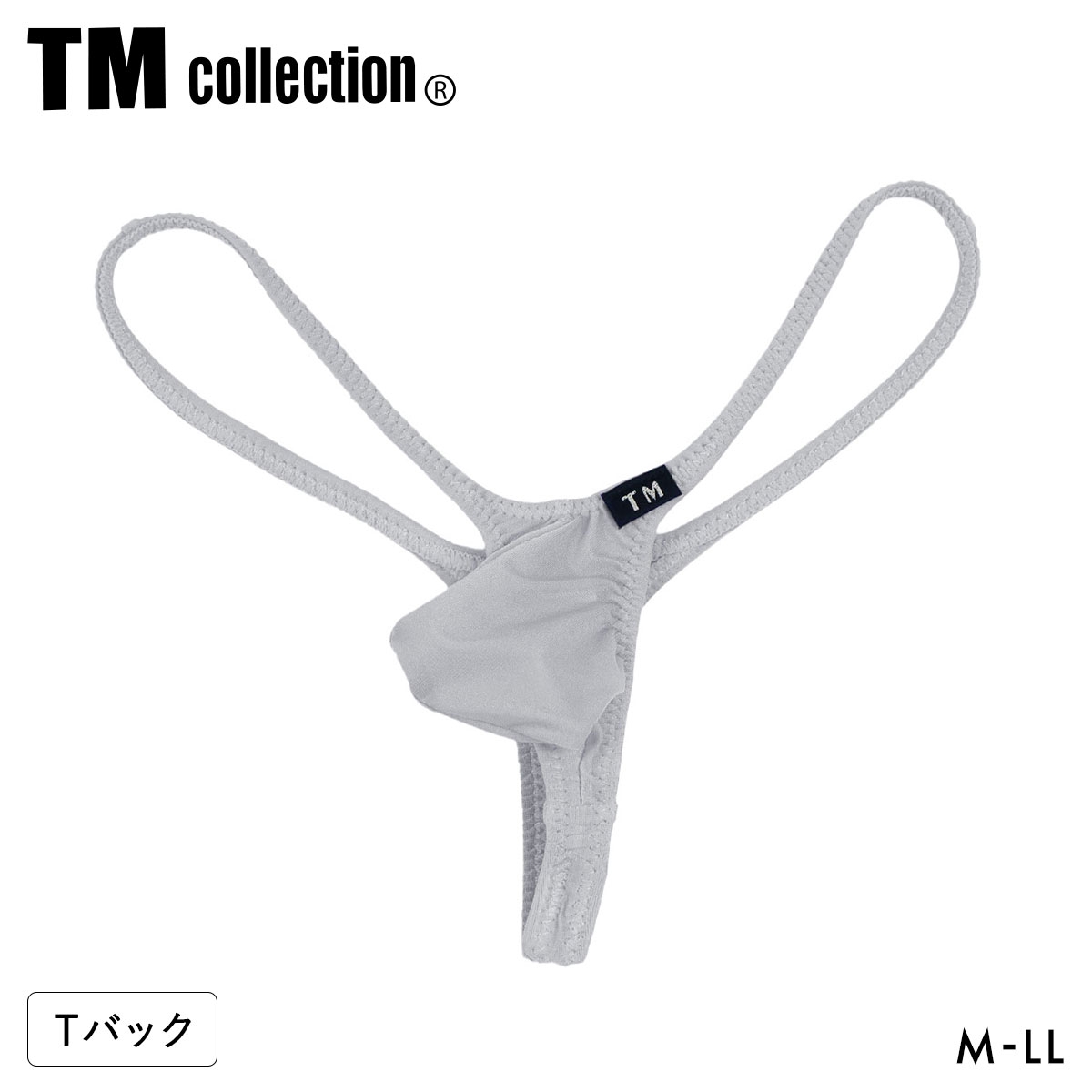ティーエム コレクション Clearskin 極小 もっこりシャープ TB Tバック ビキニ TM collection メンズ 日本製(GY-グレー-M)