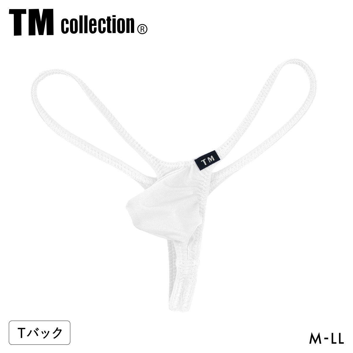 ティーエム コレクション Clearskin 極小 もっこりシャープ TB Tバック ビキニ TM collection メンズ 日本製(WH-ホワイト-M)