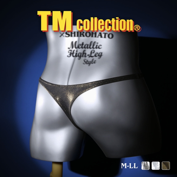 ティーエム コレクション TM collection × SHIROHATOコラボ Metallic high-leg style Tバック ビキニ M L LL 日本製