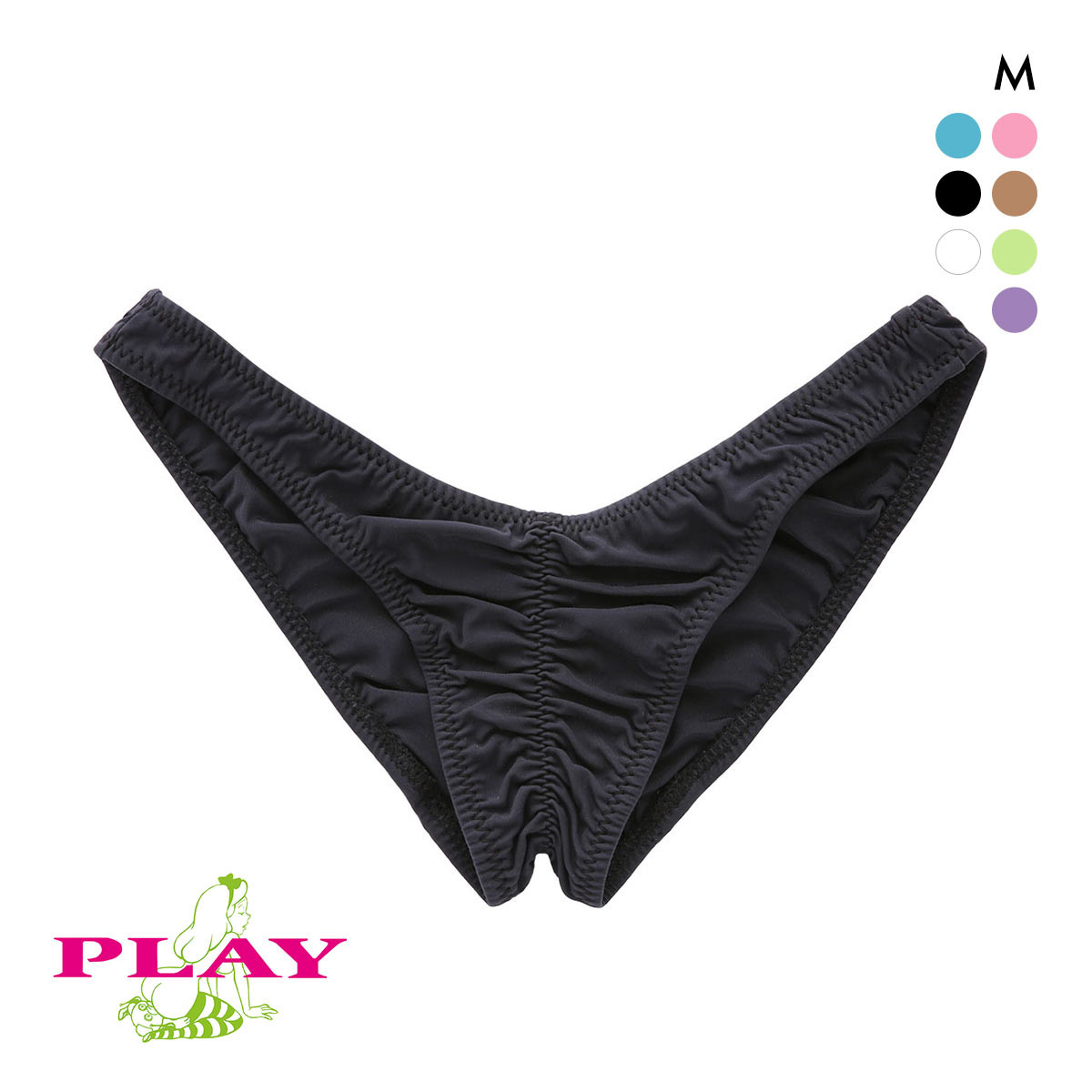 ユニセックス PLAY GMF クイコミ ハーフバック ハーフバック M ビキニ ジェンダーレス ユニセックス 男女兼用 TM(BK-ブラック-M)