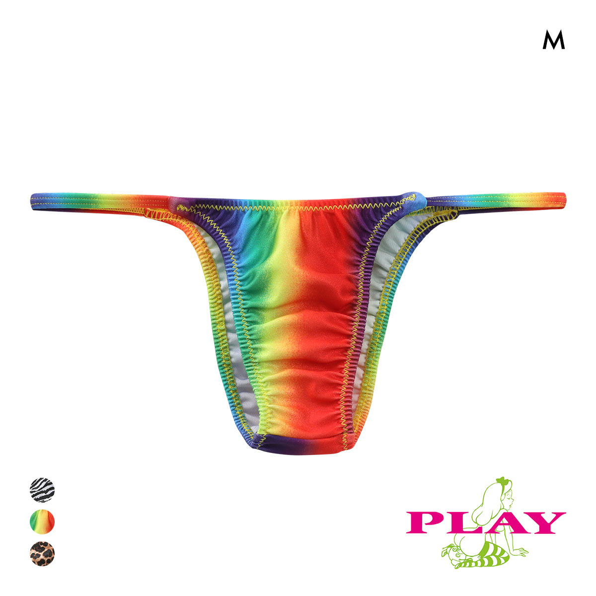 ターキー レディース PLAY Variety of patterns side string ハーフバック ビキニ　Ladys TURKEY TM collection(RA-レインボー-M)