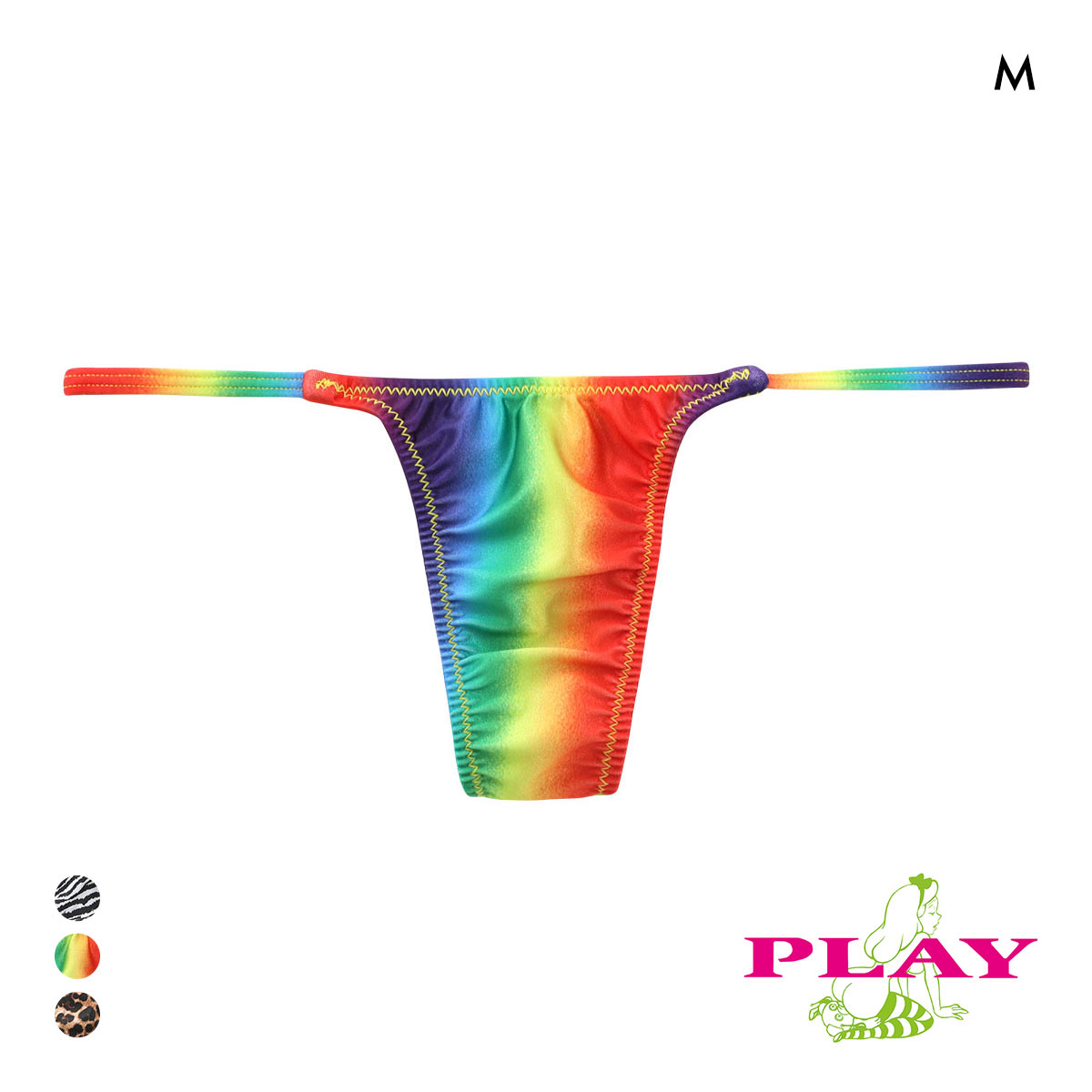 ターキー レディース PLAY Variety of patterns side string Tバック ビキニ　Ladys TURKEY TM collection(RA-レインボー-M)