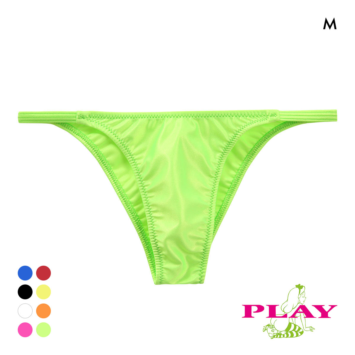 ユニセックス PLAY WET side string ハーフバック M ビキニ(GR-グリーン-M)