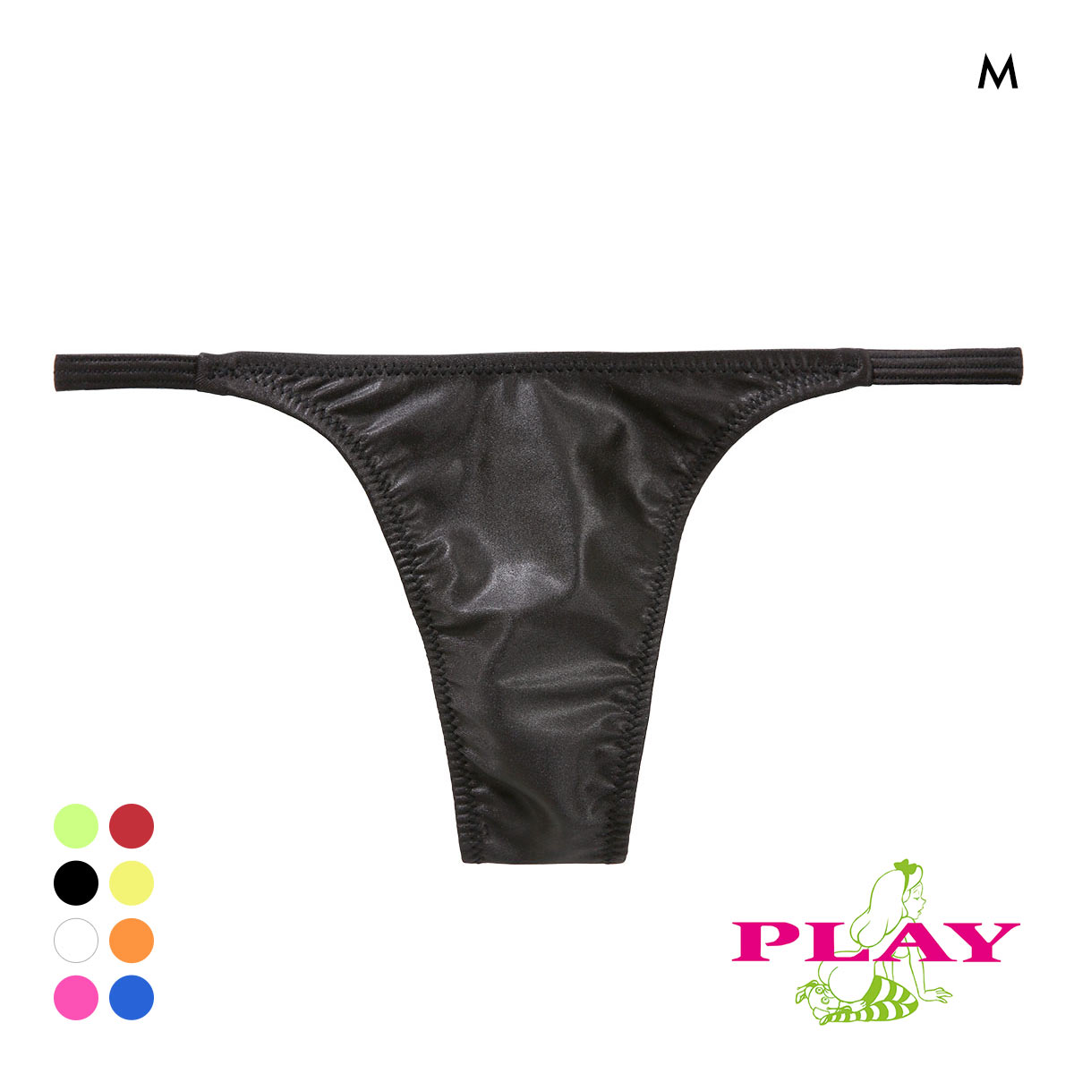 ユニセックス PLAY WET side string Tバック M ビキニ(BK-ブラック-M)