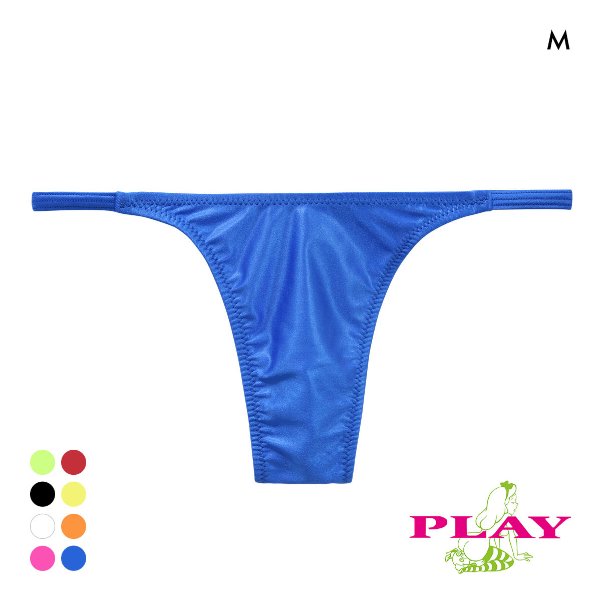 ユニセックス PLAY WET side string Tバック M ビキニ(BU-ブルー-M)