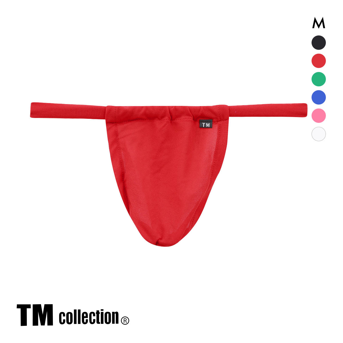 ティーエム コレクション ガーゼ調2way ねじりふんどし風 Gスト Tバック タンガ メンズ TM collection(RE-レッド-M)