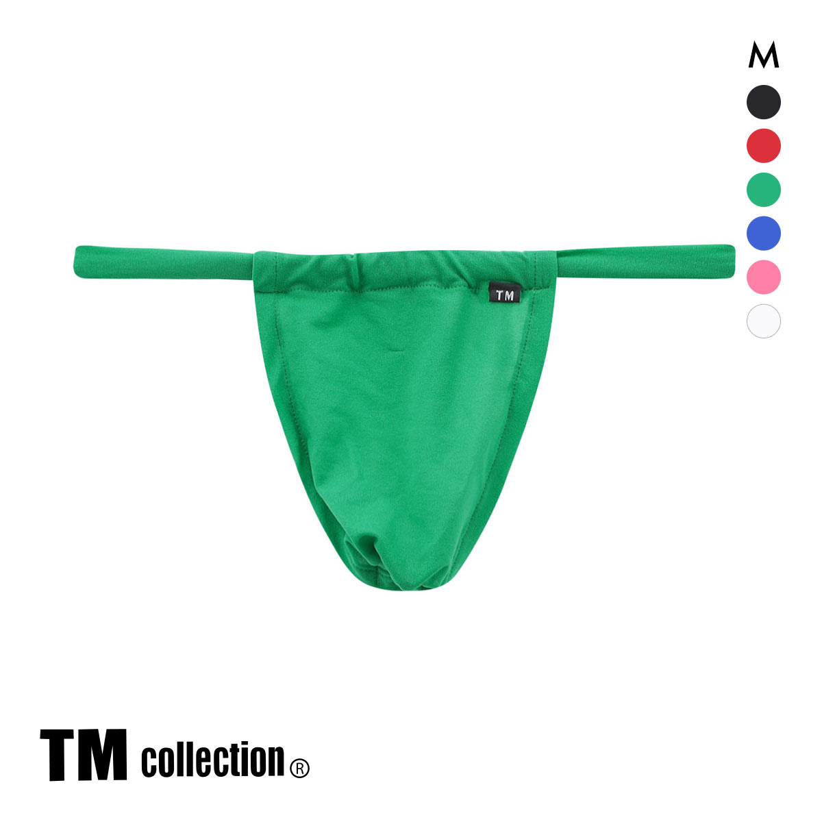 ティーエム コレクション ガーゼ調2way ねじりふんどし風 Gスト Tバック タンガ メンズ TM collection(GR-グリーン-M)