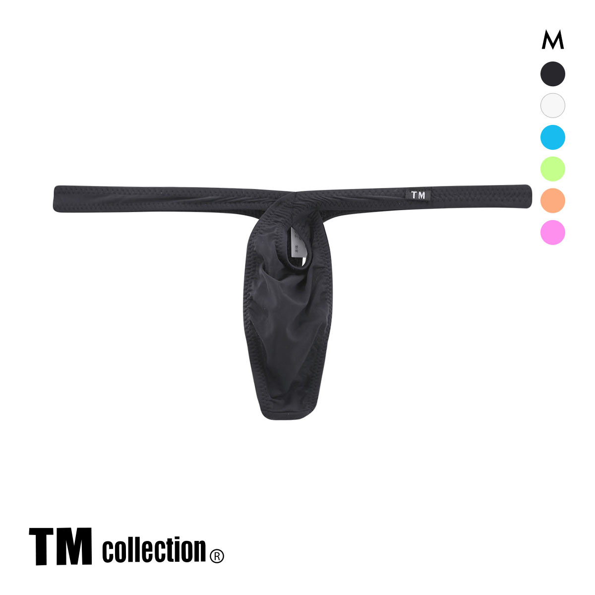ティーエム コレクション STRIKESKIN ゆりかもめ TB Tバック M セクシー メンズ 前とじ TM collection(BK-ブラック-M)
